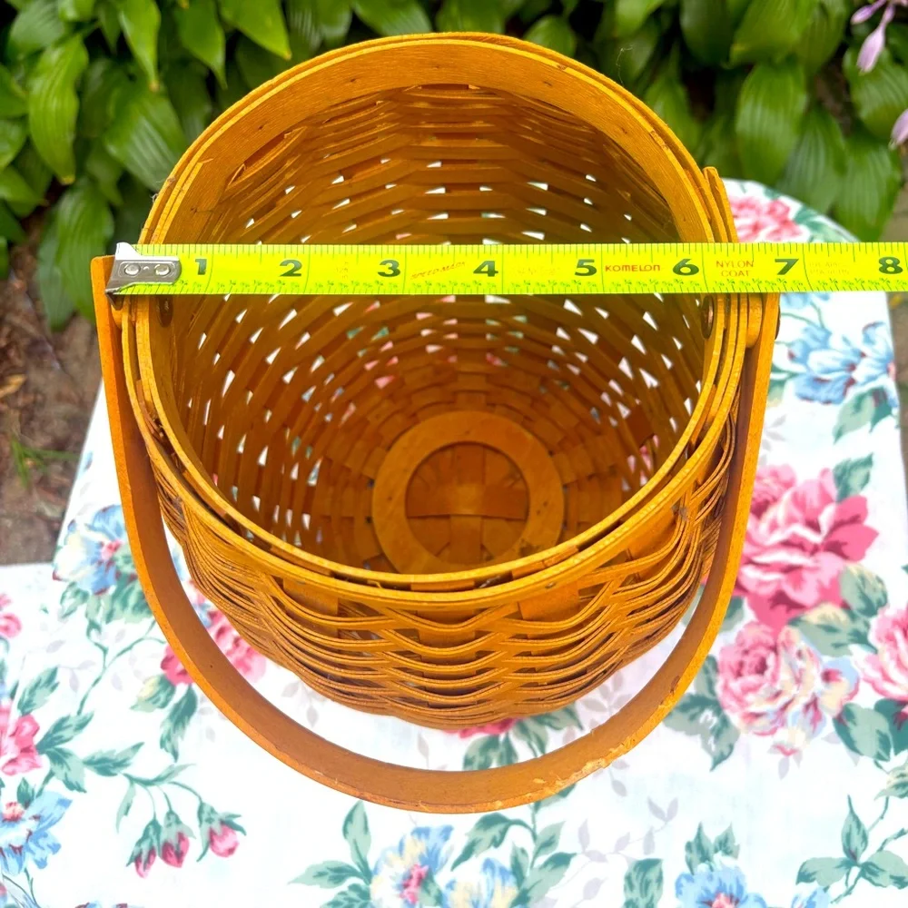 Longaberger 2000 Century Celebration Handwoven Pineapple Shaped Basket w/Handle